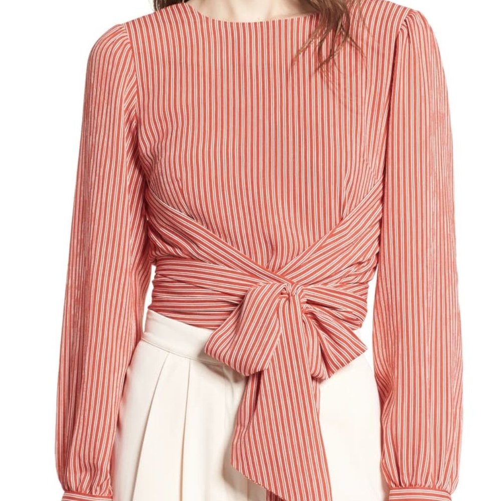 NWT Chriselle x J.O.A. Tie Waist Crop Top XL